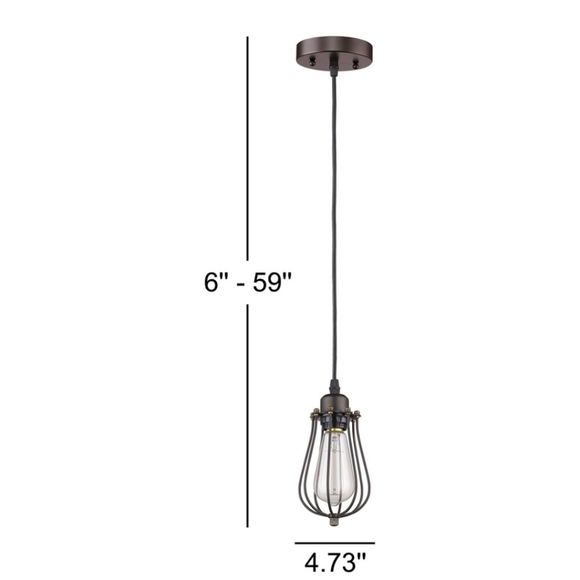 Set Of 3 Industrial Pendant Lights|Oil-Rubbed Bronze|New In Box - Picture 7 of 9